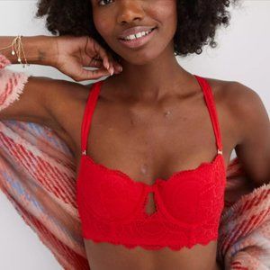 Aerie Real Power Balconette Lightly Lined Slumber Party Lace Bra
